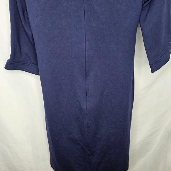Talbots Navy Blue Elbow length Sleeve Round Neck Women's Sheath Dress Size 4 - Picture 9 of 12